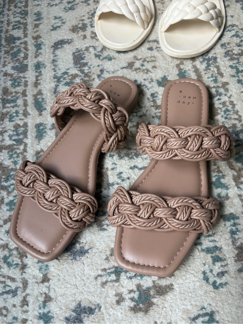 Target a new day Braided Slide Sandals in Taupe Tan Brown